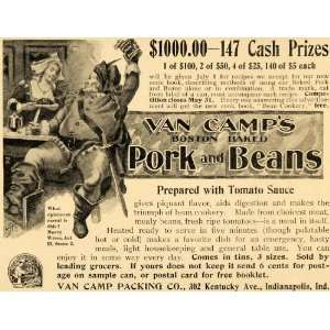  1897 Ad Van Camps Pork Beans Merry Wives Windsor Recipe 