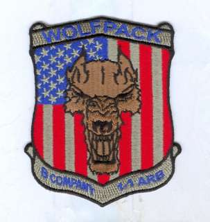 US ARMY AVIATION PATCH   1 1 ARB B CO   WOLFPACK  