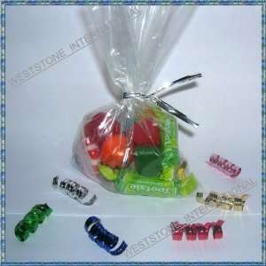    100pcs 9x12 Clear Poly Bags with Twist Ties