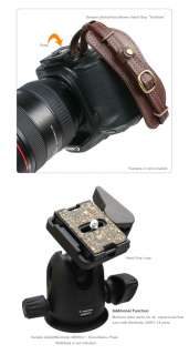 HORUSBENNU SLR DSLR Camera Hand Grip Strap(Black/R) with Plate(for 