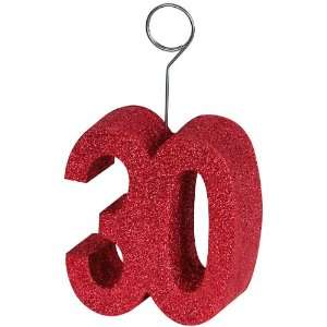   By Beistle Company Red Glittered 30 Balloon Weight / Photo Holder