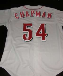 AROLDIS CHAPMAN SIGNED #54 Cincinnati Reds Jersey JSA  