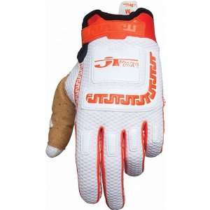 JT Racing USA Life Line Mens Vented MotoX Motorcycle Gloves   White 