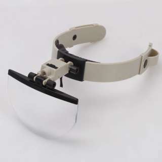 Lens Lighted Magnifying Glass LED Head Headband Magnifier Loupe 