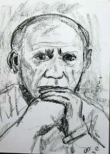 Abstract Drawing Sketch Pablo Picasso Portrait spain auction face 