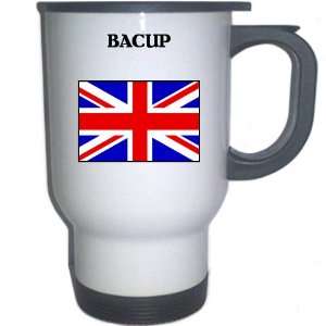  UK/England   BACUP White Stainless Steel Mug: Everything 