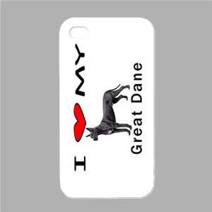  I Love My Great Dane White Iphone 4 and Iphone 4s Case 