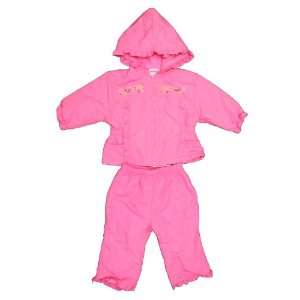  Baby Girl 12 Months, Pink 2pc Winter Suit: Baby