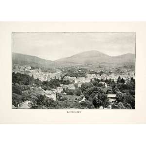 1900 Print Baden Baden Wurttemberg Germany Cityscape Landscape Black 