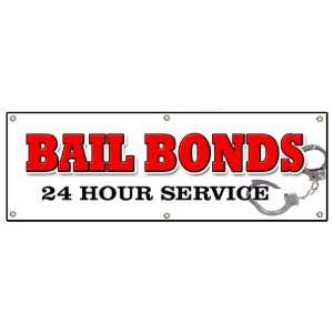  72 BAIL BONDS BANNER SIGN bondsman 24 service signs 