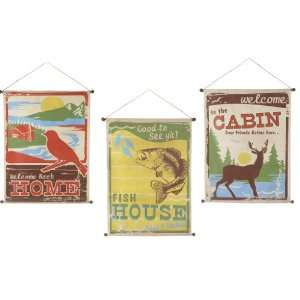  Set of 3 Welcome Home, Fish House & Welcome to the 