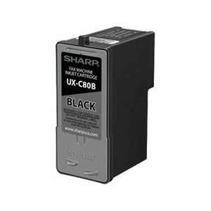  Sharp Uxc80b Black Ink Cartridge For Use W/ Sharp Ux B750 
