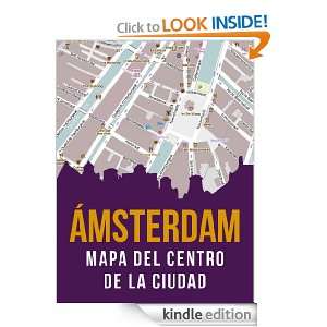 Ámsterdam, Países Bajos mapa del centro de la ciudad (Spanish 