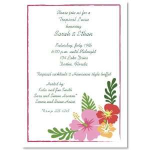 Tropical Flowers Party Invitations