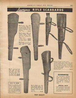 1957 LAWRENCE AD LEATHER RIFLE SCABBARD  