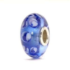  Original Authentic Retired Trollbeads   Blue Dots   61154 