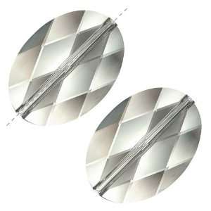  Swarovski Crystal #5050 Oval Bead 14x10mm Crystal Silver 