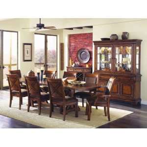   Classic Larkspur 7 Piece Trestle Table Dining Set: Home & Kitchen