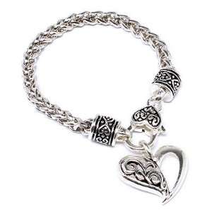   Open Heart Link Charm Bracelet Elegant Trendy Fashion Jewelry Jewelry