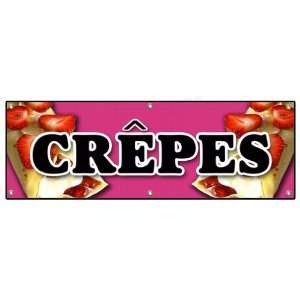  72 CREPES BANNER SIGN crepe thin pancake strawberry 