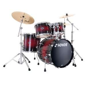  Sonor Select Force Stage 3 5pc Drum Set Smooth Red Burst 