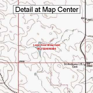  USGS Topographic Quadrangle Map   Lone Tree Draw East 