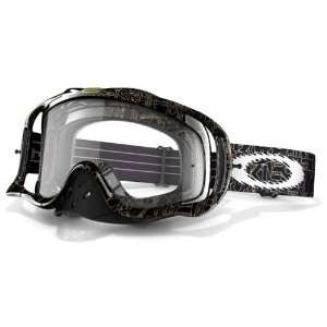  Oakley Crowbar MX Gold Factory Text Goggles with Clear 