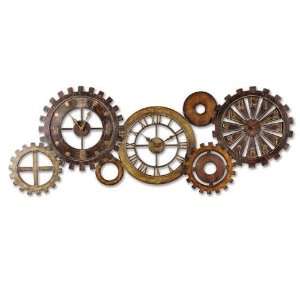  UT06788   Hand Forged Metal Wall Clock Grouping: Home 