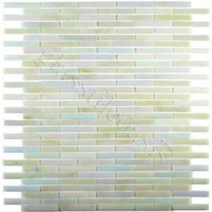   White Mini Brick Victorian Glossy Glass Tile   13669