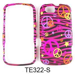  Trans. Design. Colorful Peace Signs on Pink Zebra Cell 