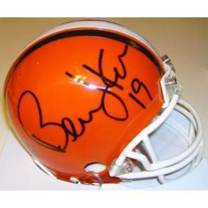  Bernie Kosar Signed Cleveland Browns Mini Helmet: Sports 