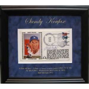  Sandy Koufax Autographed Framed Envelope: Sports 
