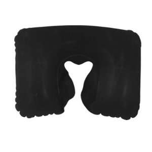 : Amico Black Flannel Surface U Shaped Inflatable Neck Pillow: Health 