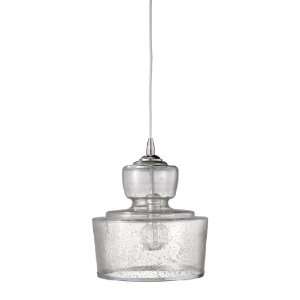 Lafitte Pendant in Clear Seeded Glass 