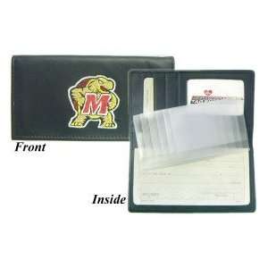  Maryland Terrapins Embroidered Leather Checkbook Cover 