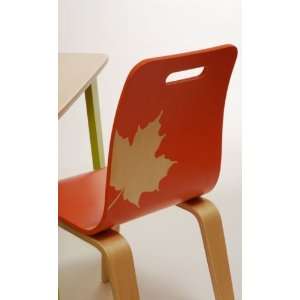   Chair   Poppy painted chair with leaf and maple legs: Home & Kitchen