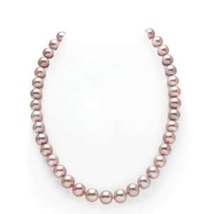  10 11mm Lavender Freshwater Pearl Necklace AAAA, 17 Inch 