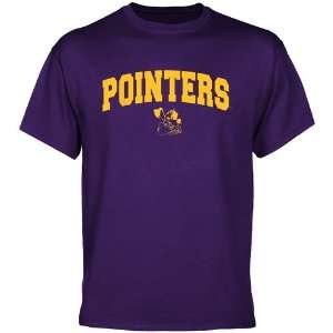  NCAA Wisconsin Stevens Point Pointers Purple Logo Arch T 
