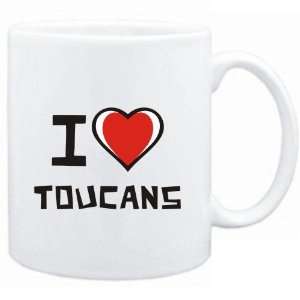  Mug White I love Toucans  Animals