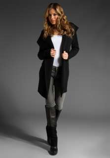 VINCE Wool Blanket Coat Sweater Charcoal Gray/Heather Carbon Medium 