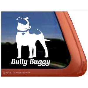  Bully Buggy ~ Pit Bull Terrier Dog Auto Vinyl Window Decal 