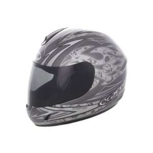 Xpeed Torture XP507 On Road Motorcycle Helmet   Silver/Silver / Medium