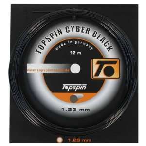  Topspin Cyber Black 1.23 Tennis String Black Sports 