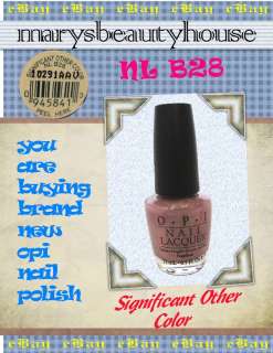OPI NAIL POLISH B28 SIGNIFICANT OTHER COLOR 1/2 OZ.  