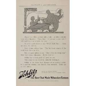  Vintage Ad Schlitz Milwaukee Beer Health Tonic   Original Print Ad