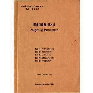  Messerschmitt Me 109 K 4 Aircraft Handbook Manual Sicuro 