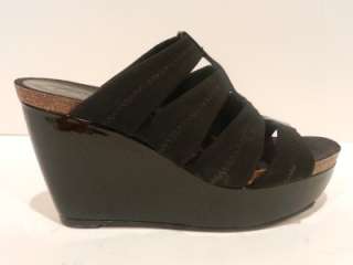 New Donald J. Pliner Baha Wedge Black US 6.5 Sandals Shoes  