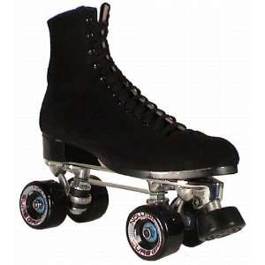   Oberhamer 351 black suede vintage roller skates