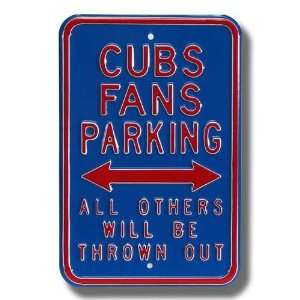  MLB Chicago Cubs Royal Blue Thrown Out Parking Sign 