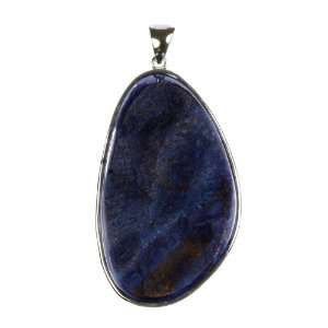  Natural Surface Lapis Lazuli on Sterling Silver Pendant 